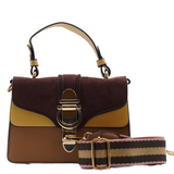 Women velvet Crossbody Bag maroon/brown :)