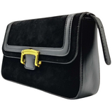 women velvet Crossbody Bag black :)