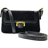 women velvet Crossbody Bag black :)